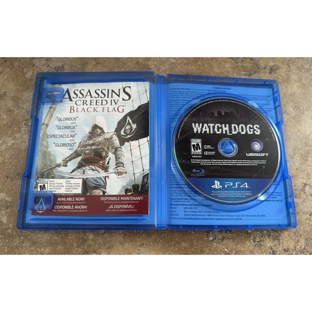 PlayStation 4 PS4 Watch Dogs No Manuel